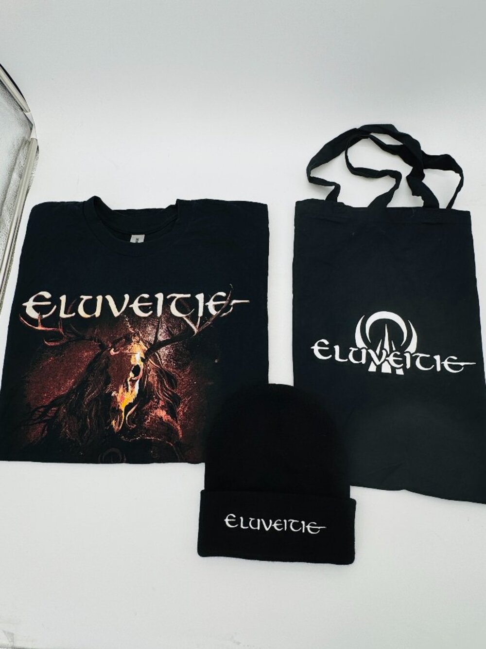 Official Eluveitie 2023 North America Tour Tee 2XL Beanie Tote Bundle